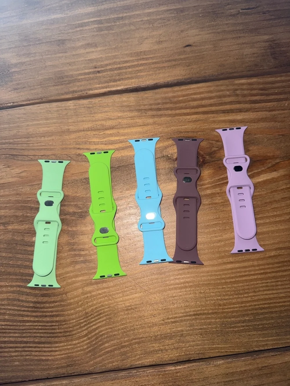 Set of 5 Silicone Replacement Watch Bands in Multiple Colors